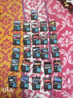 Top fastest 18 cars information cards collectable