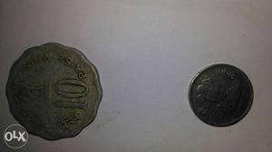 Two Silver Round And Scallop Coins