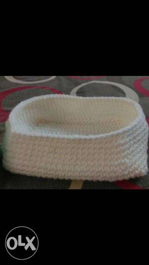 White Knitted Bowl