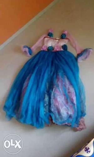 Women's Blue And Pink Gown