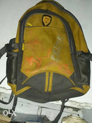 Yellow And Gray Backpack