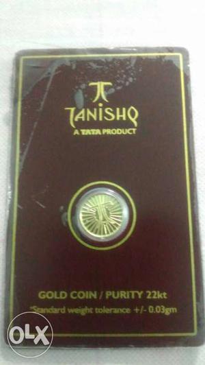 Tanishq gold coin 1 gram 22 carat 