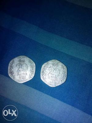 20paise old coin antic