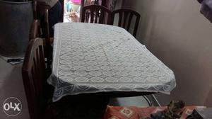 6 seater dining table with chairs, all in vry gd condition