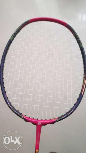 Black And Pink Badminton Racket