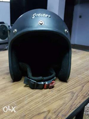 Black Jet Star Half Face Helmet