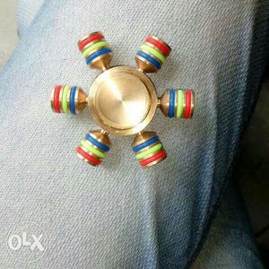 Brown And Red Six Axis Fidget Spinner