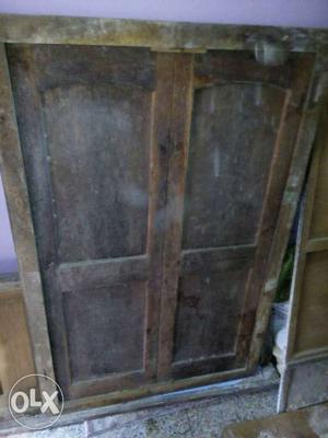 Brown Wooden Four-panel Door
