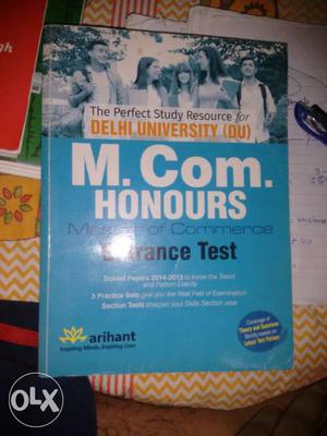 DU M.COM hons entrance book. very useful for