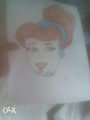 Drawing Of Cinderella's Face