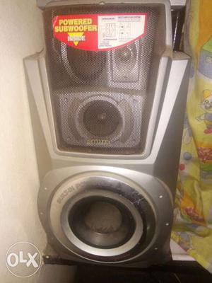 Gray And Black Subwoofer