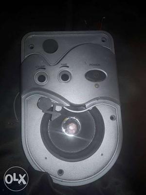 Gray Stereo Speaker