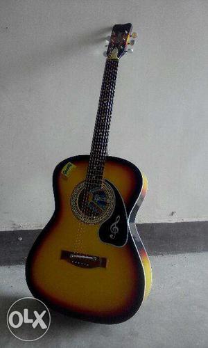 Guitar with cover. It has bought two months ago.