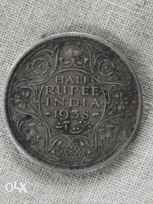 Half Rupee Indian  Coin