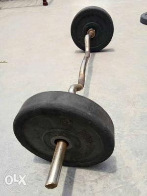 Home gym 40 kg weight with curl rod 2 plats 5 kg,