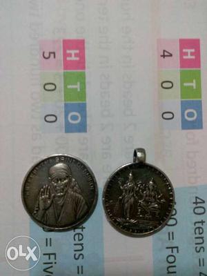 Round Silver Coin Pendant; Round Silver Coin