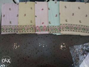 Set of 5 Cotton Suits, All Over without Dupatta.