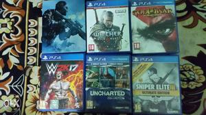 Six PS4 Game Cases