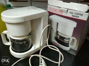 White Clearline Coffee Maker With Box