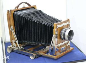 s Antique Wooden Camera Bellows camera field