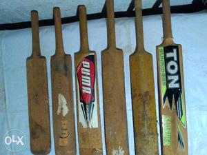 6 cricket bats for sell in 750rs only.