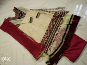 Anarkali dress with duppata two time used