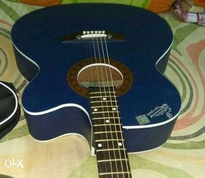 Blue Cutaway Acoustic Guitar