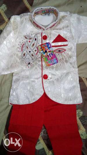 Brand New sherwani for 3 to 7 month baby. Size-16. with
