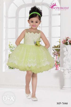 Brand new green colored elegant party wear dress