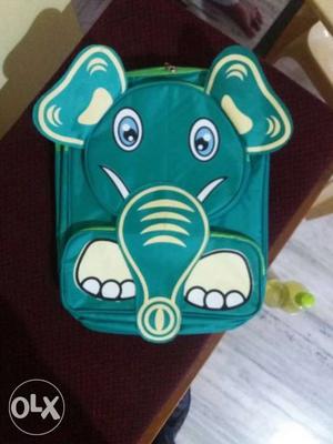 Green And White Elephant Design Backpack