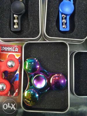 Multicolored Fidget Spinner In Case