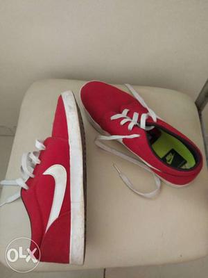 Nike Red Casual Shoes Size 8
