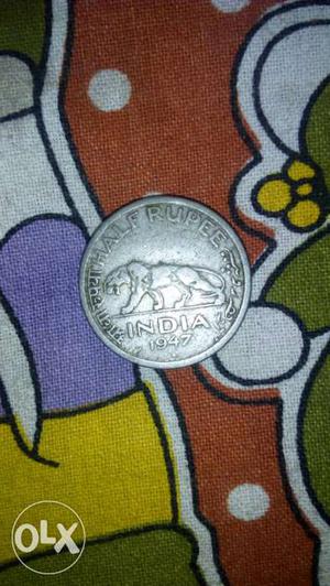 Old Antique Coin. king Vi King,Half Rupee