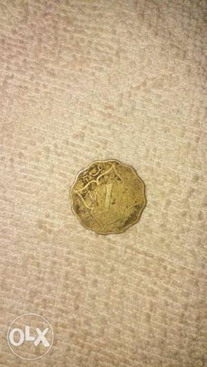 Original 70 yrs old 1 Anna coin.