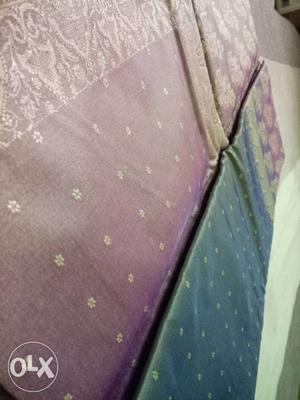 Purple And Blue Sari