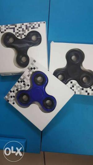 Three Black And Blue Tri-spinner In Boxes