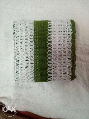 White And Green Knitted Band