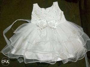 White frock size 16 for 12 to 18 months