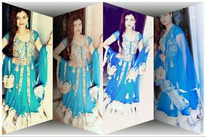 Women's Blue And White Sari