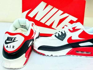 BRAND NEW NIKE AIR MAX White-and-red Nike Air Max With Box