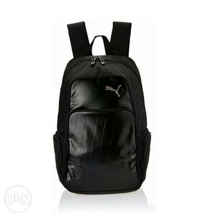 Black Leather Puma Backpack