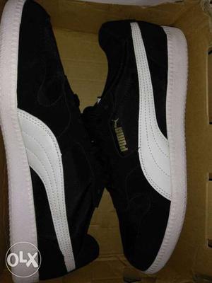 Black-and-white Puma Low Top Sneakers In Box