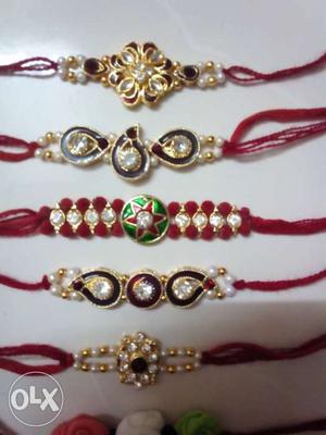 Five Red Bracelets