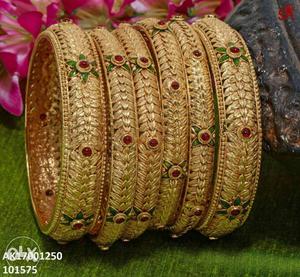 Gold Thread Bangles