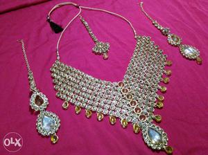 Immitation jewellery kundan golden set