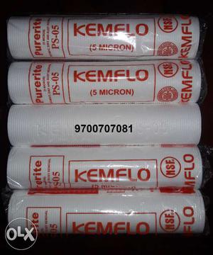 Kemflo 10" PP Spun pre filter for Any RO Water Purifier 5pcs