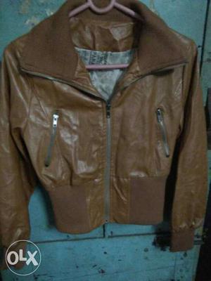 Ladies Brown Leather Jacket. Price negotiable