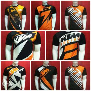 Orange And Black KTM Crew Neck Shirt Collage