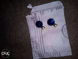 Pair Of Blue Earrings and pendent