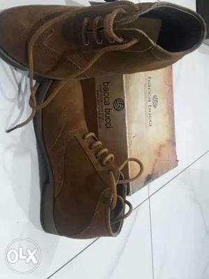 Pair Of Brown Leather Bacca Bucci Shoes With Box